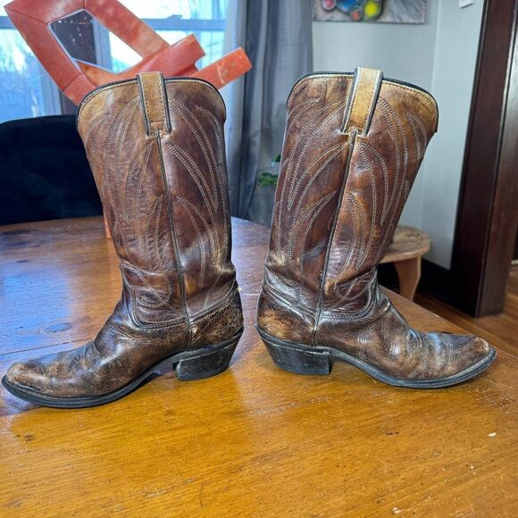 Vintage Wrangler Cowboy Boots Sz 7 D - Picture 3 of 7